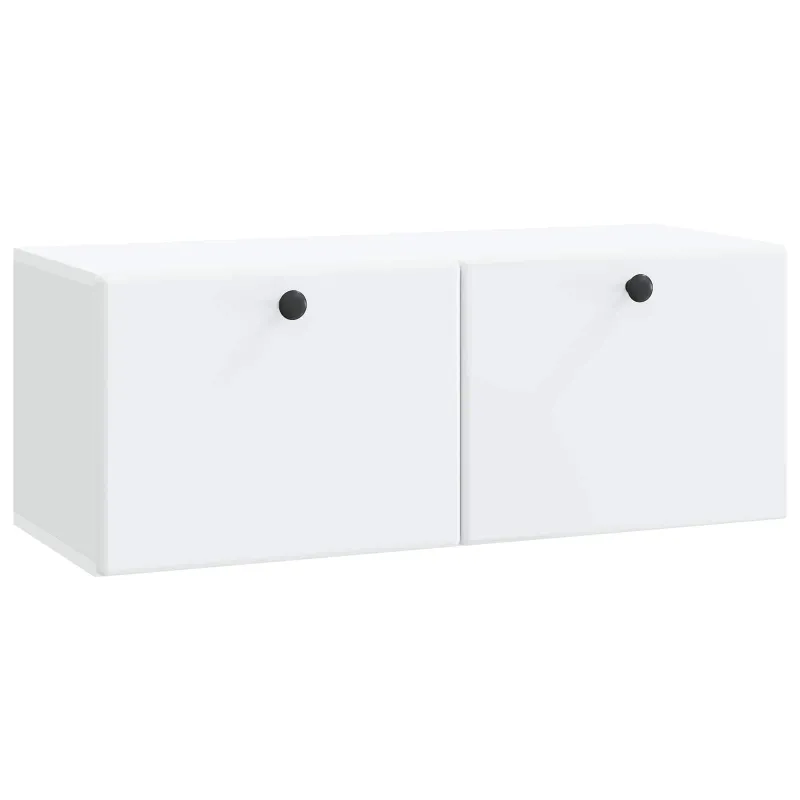 Sieninė TV spintelė 78,5 x 31 x 30 cm Balta Apdirbta mediena