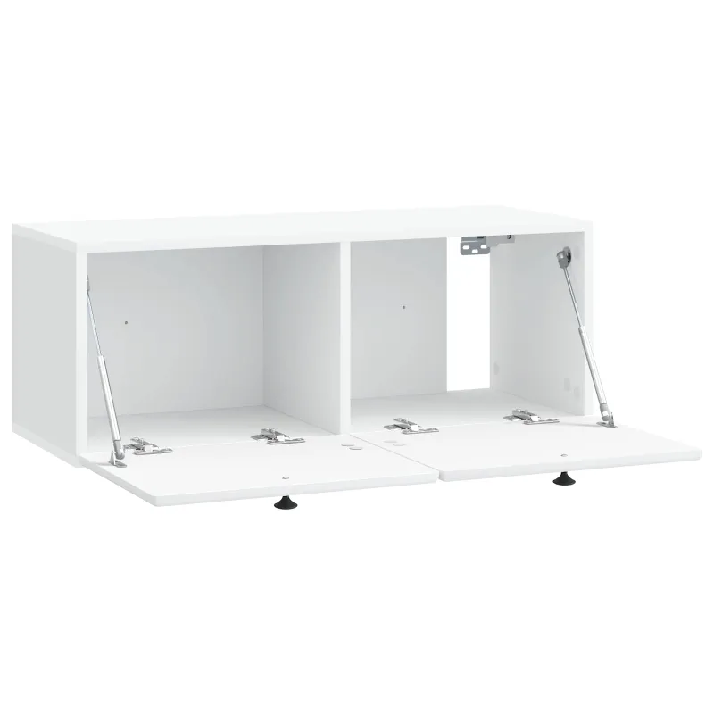 Sieninė TV spintelė 78,5 x 31 x 30 cm Balta Apdirbta mediena