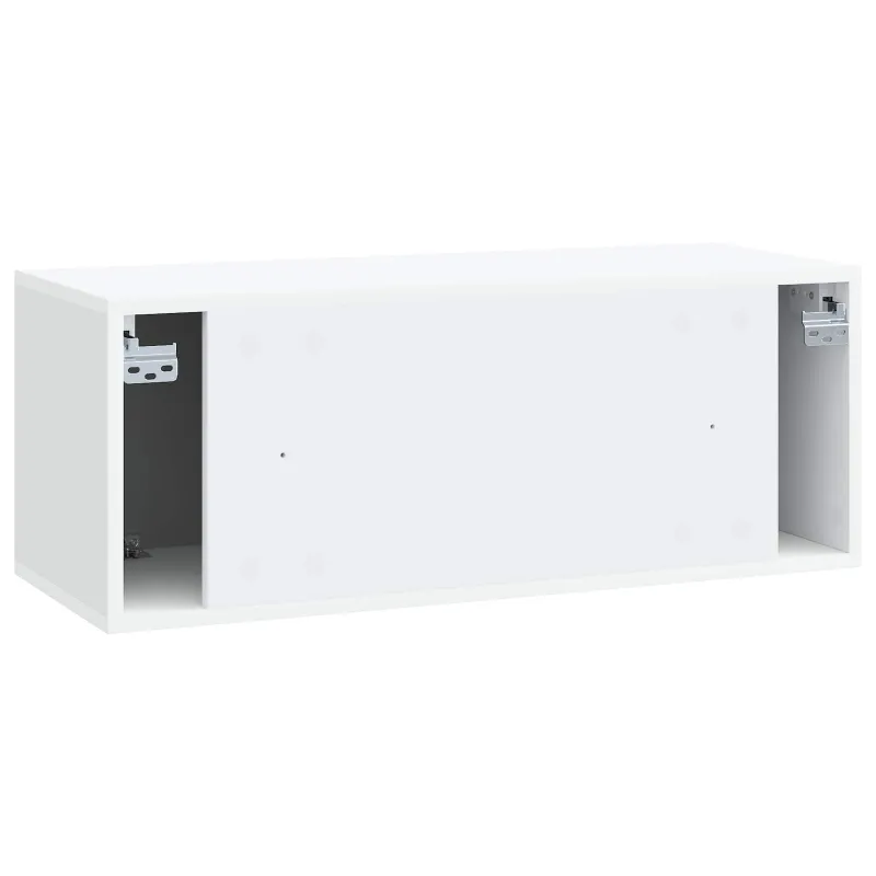 Sieninė TV spintelė 78,5 x 31 x 30 cm Balta Apdirbta mediena