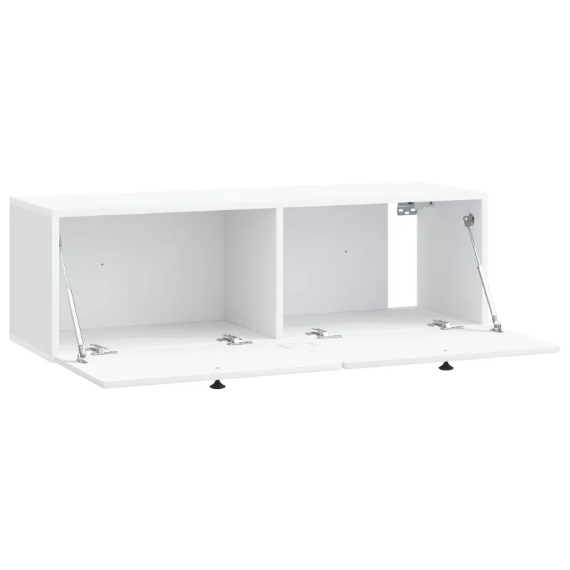 Sieninė TV spintelė 98 x 31 x 30 cm Balta Apdirbta mediena