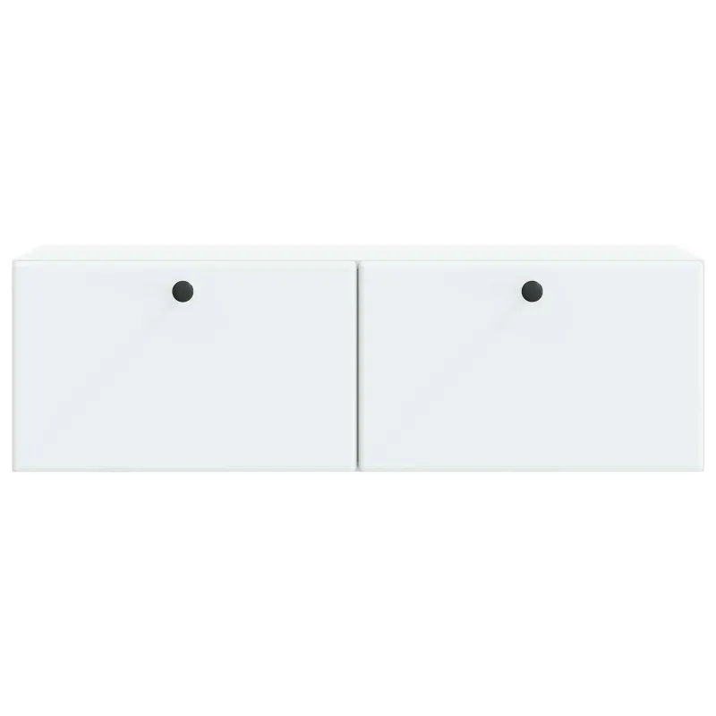 Sieninė TV spintelė 98 x 31 x 30 cm Balta Apdirbta mediena
