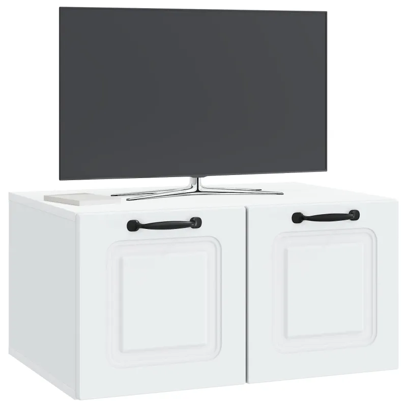 Sieninė TV spintelė Balta 59,5 x 41 x 30 cm Apdirbta mediena