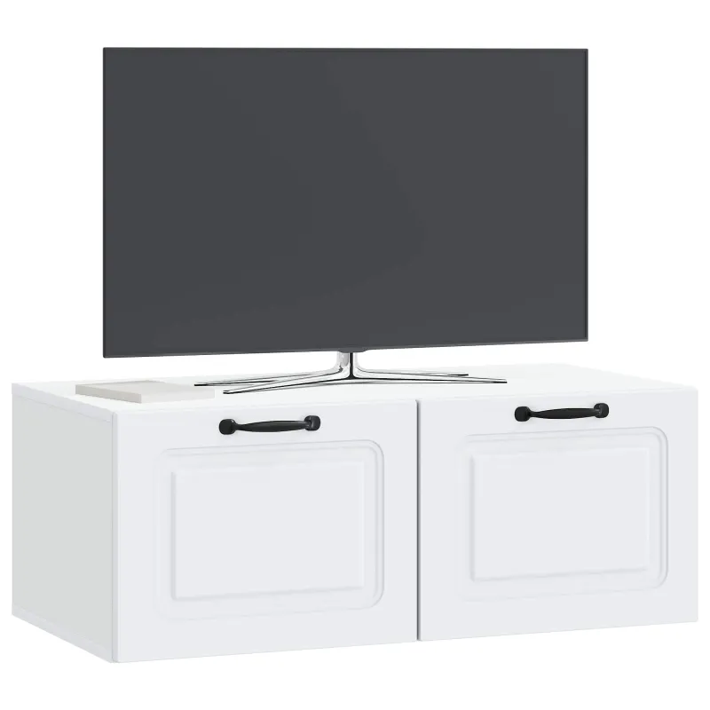 Sieninė TV spintelė Balta 78,5 x 41 x 30 cm Apdirbta mediena