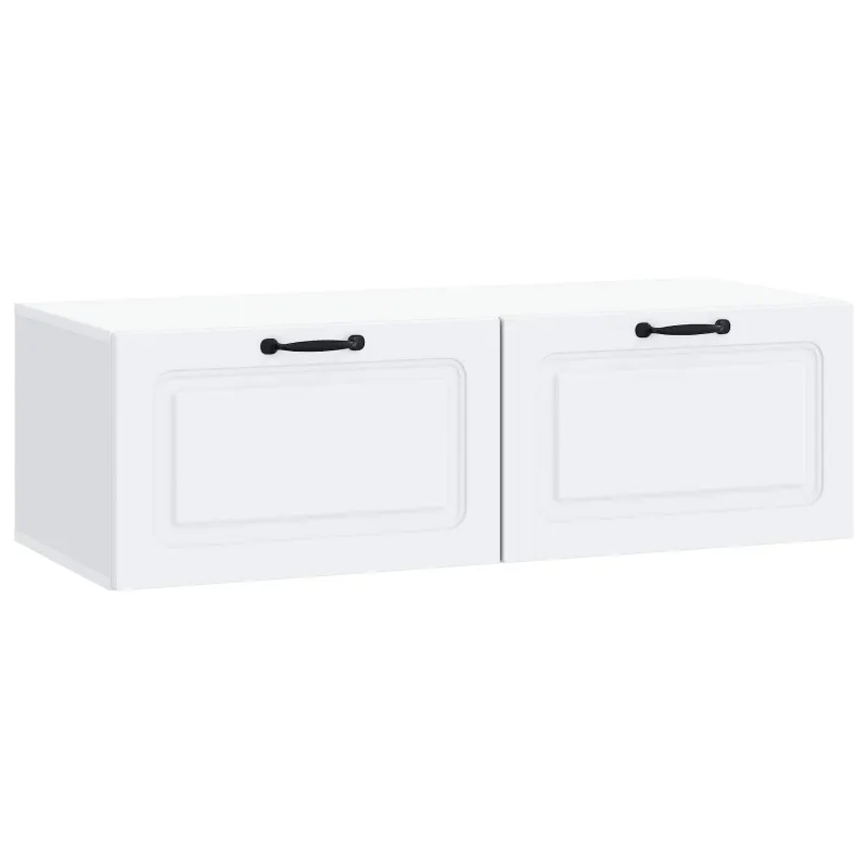 Sieninė TV spintelė Balta 98 x 41 x 30 cm Apdirbta mediena