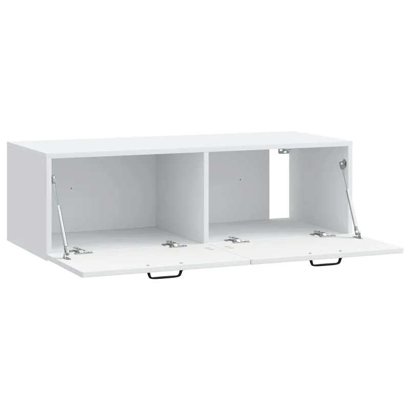 Sieninė TV spintelė Balta 98 x 41 x 30 cm Apdirbta mediena