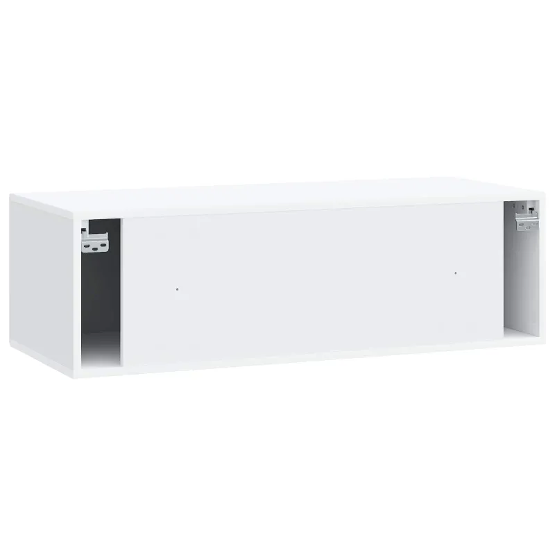 Sieninė TV spintelė Balta 98 x 41 x 30 cm Apdirbta mediena