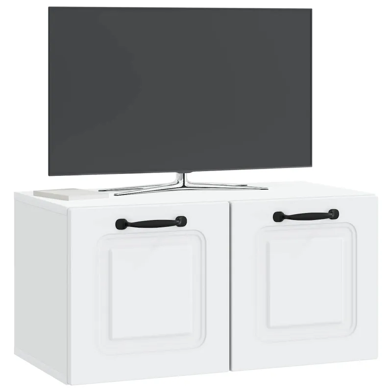 Sieninė TV spintelė Balta 59,5 x 31 x 30 cm Apdirbta mediena