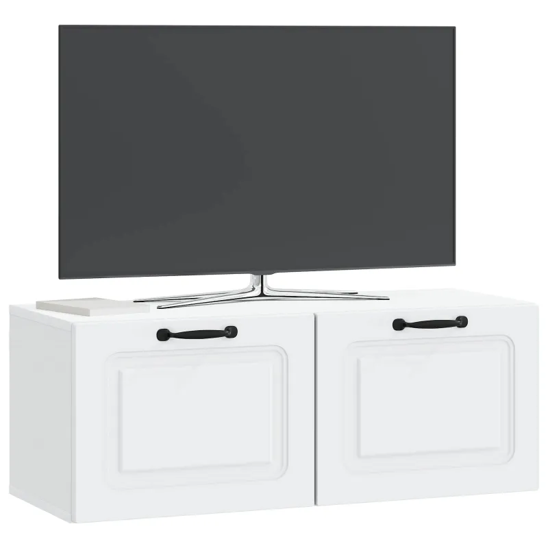 Sieninė TV spintelė Balta 78,5 x 31 x 30 cm Apdirbta mediena