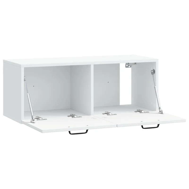 Sieninė TV spintelė Balta 78,5 x 31 x 30 cm Apdirbta mediena