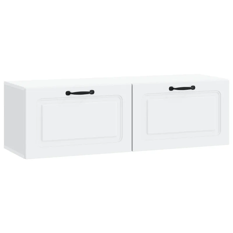 Sieninė TV spintelė Balta 98 x 31 x 30 cm Apdirbta mediena