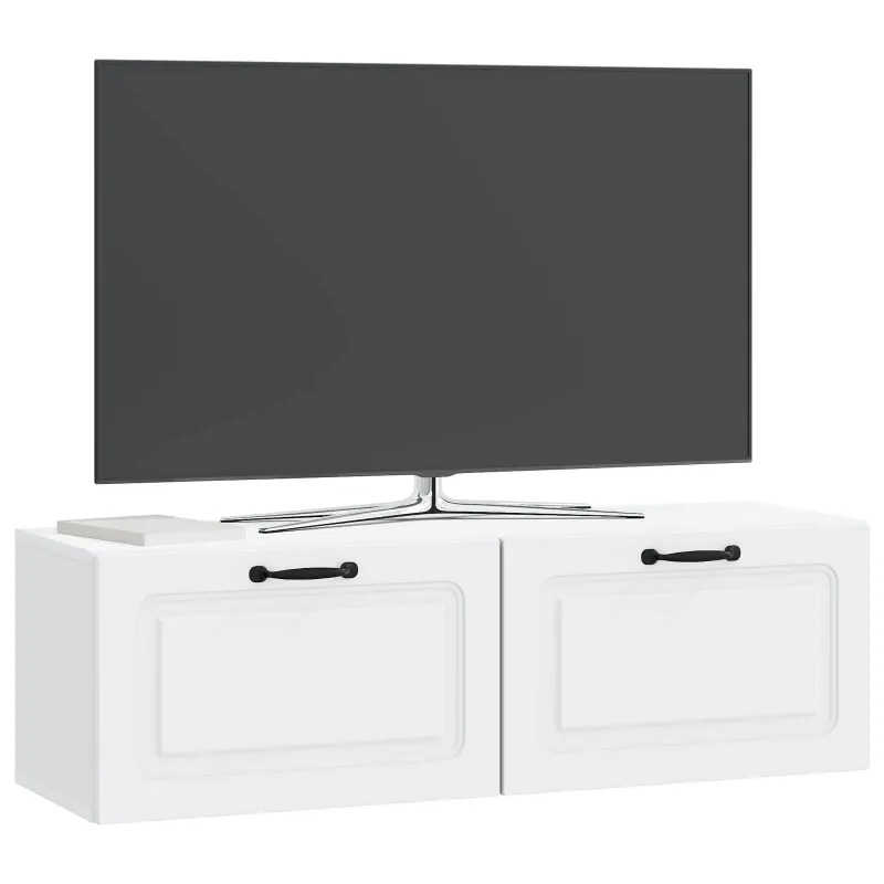 Sieninė TV spintelė Balta 98 x 31 x 30 cm Apdirbta mediena