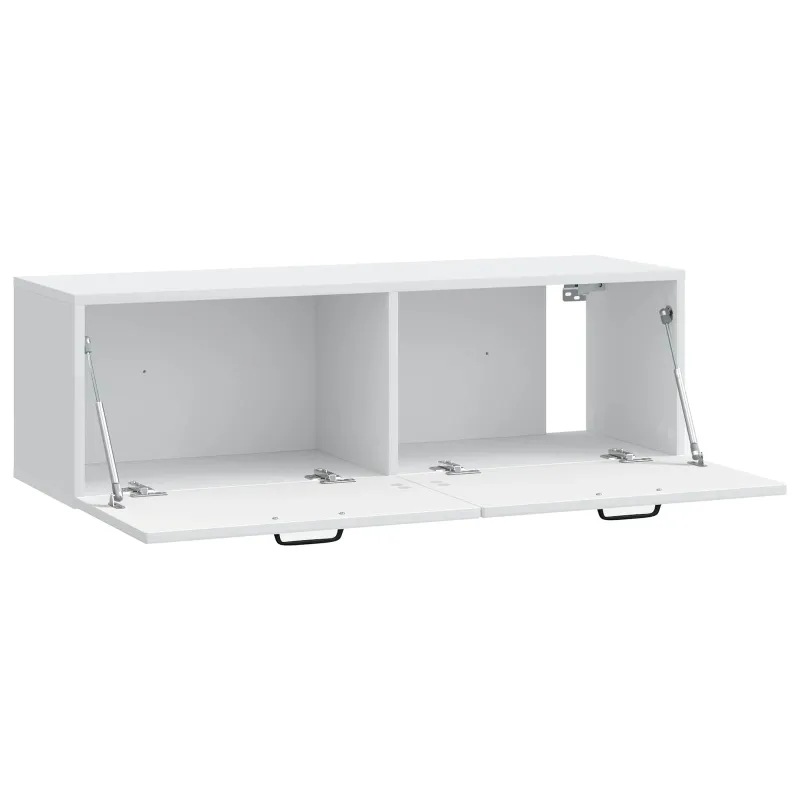 Sieninė TV spintelė Balta 98 x 31 x 30 cm Apdirbta mediena