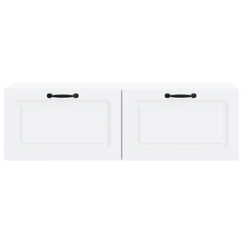 Sieninė TV spintelė Balta 98 x 31 x 30 cm Apdirbta mediena