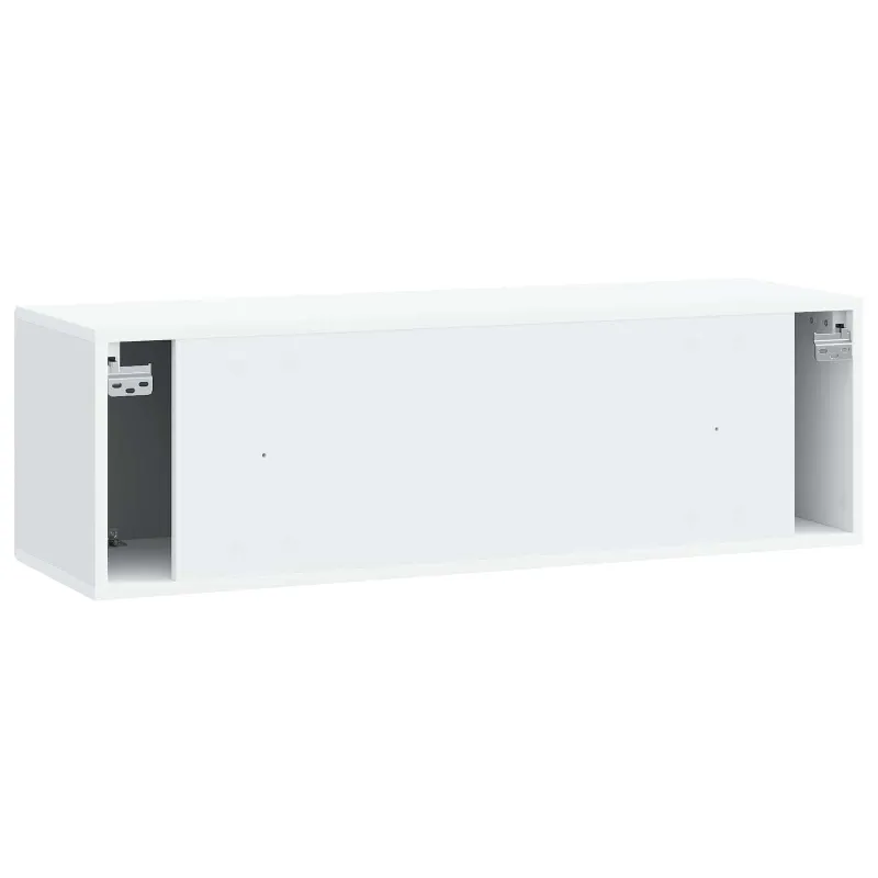 Sieninė TV spintelė Balta 98 x 31 x 30 cm Apdirbta mediena