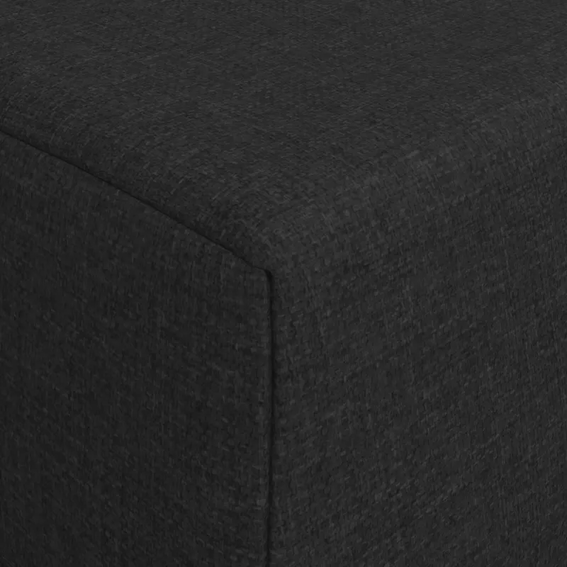 Sulankstomas Sofos Lova Juoda 200 x 70 x 15 cm Audinys