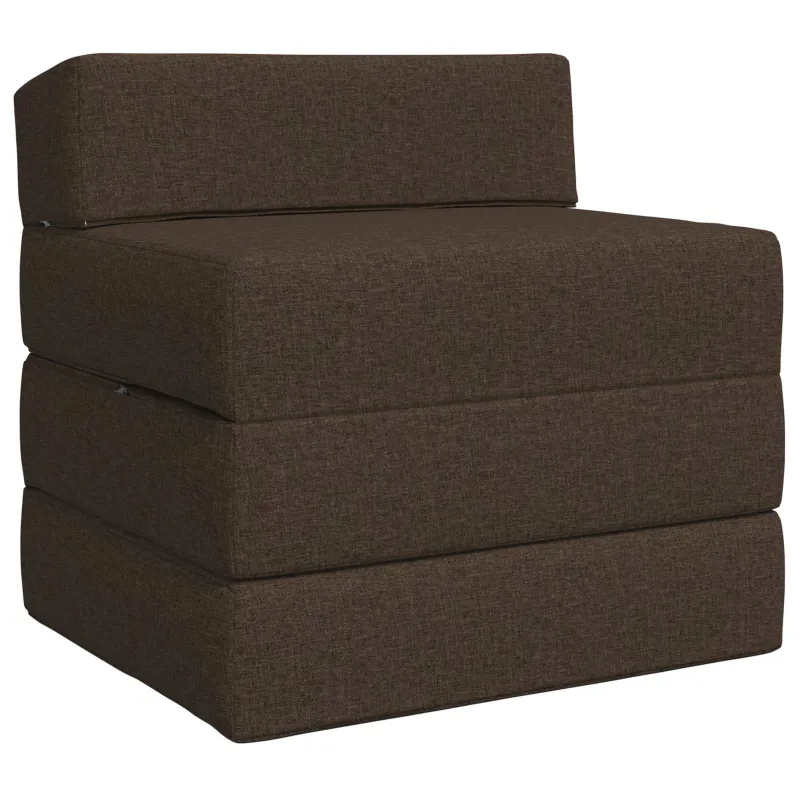Sulankstomas Sofos Lova Taupe 200 x 70 x 15 cm Audinys