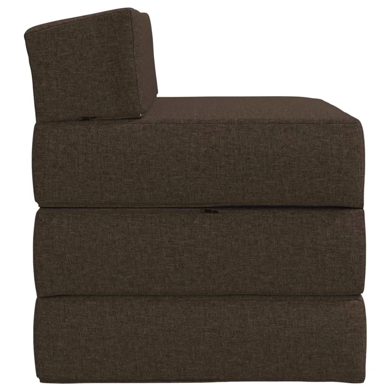Sulankstomas Sofos Lova Taupe 200 x 70 x 15 cm Audinys