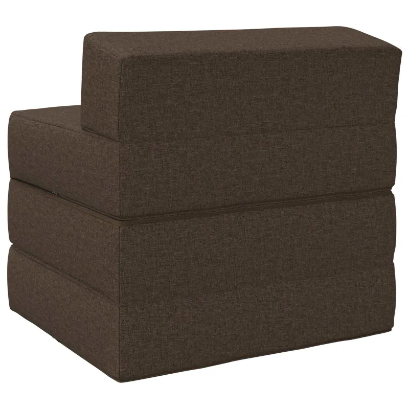 Sulankstomas Sofos Lova Taupe 200 x 70 x 15 cm Audinys