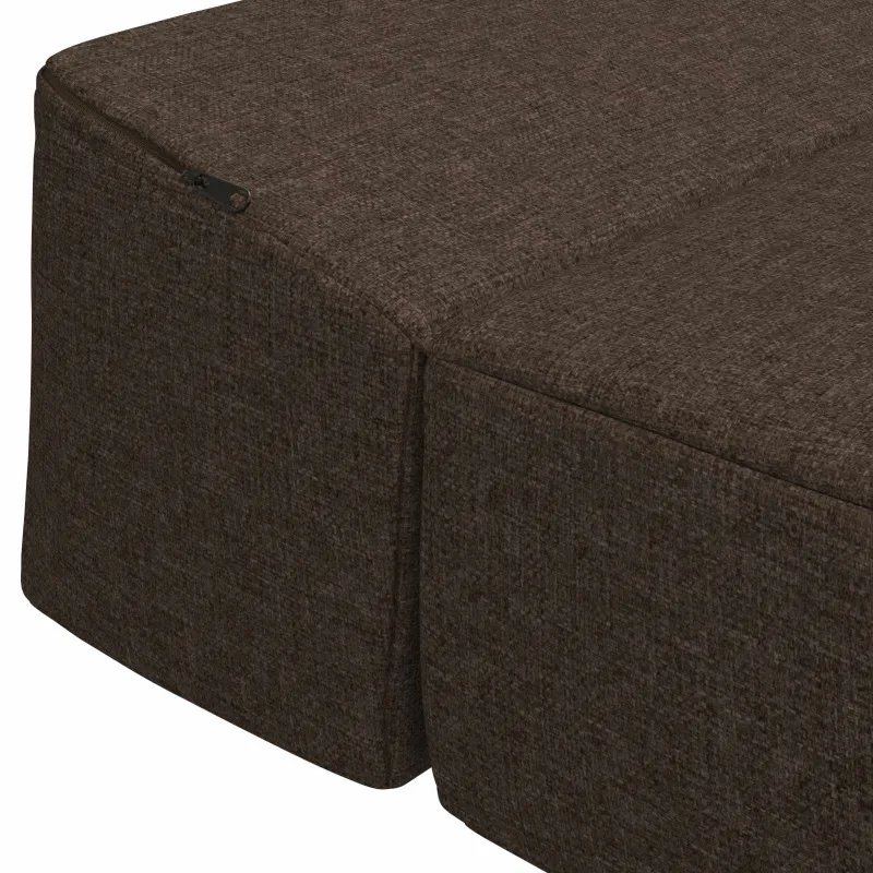 Sulankstomas Sofos Lova Taupe 200 x 70 x 15 cm Audinys