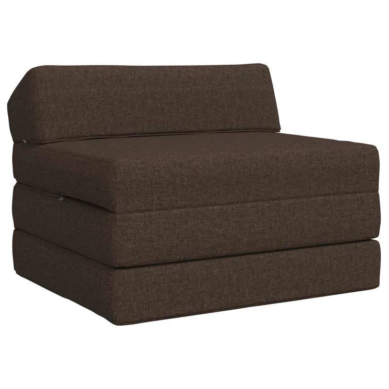 Sulankstomas Sofos Lova Taupe 200 x 70 x 10 cm Audinys
