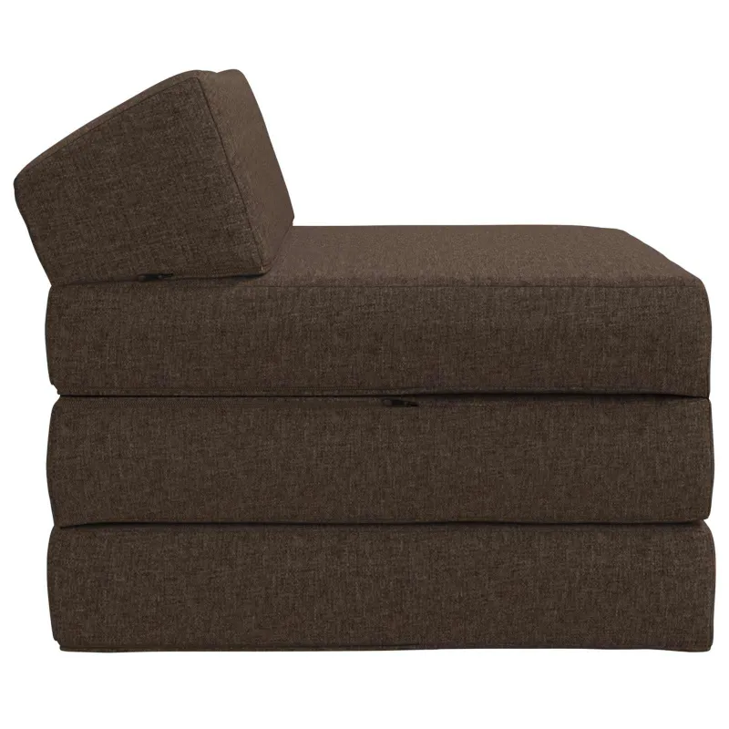 Sulankstomas Sofos Lova Taupe 200 x 70 x 10 cm Audinys