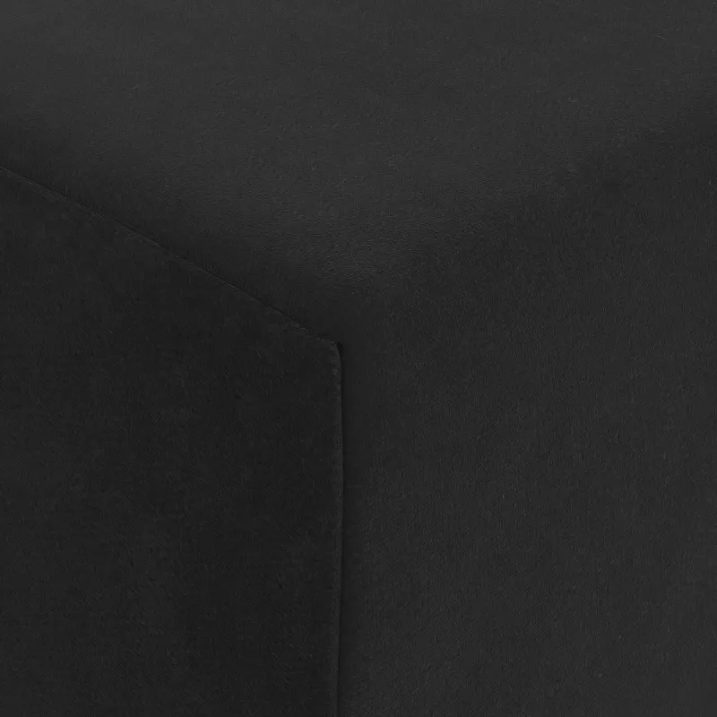 Sulankstomas Sofos Lova Juoda 200 x 70 x 10 cm Aksomas