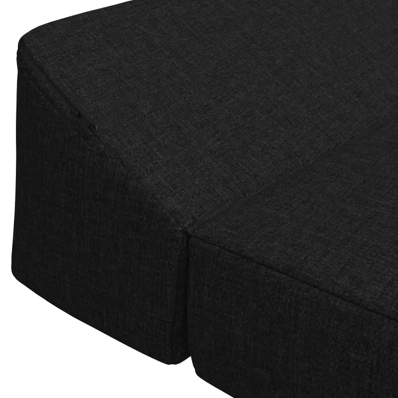 Sulankstomas Sofos Lova Juoda 120 x 60 x 49 cm Audinys