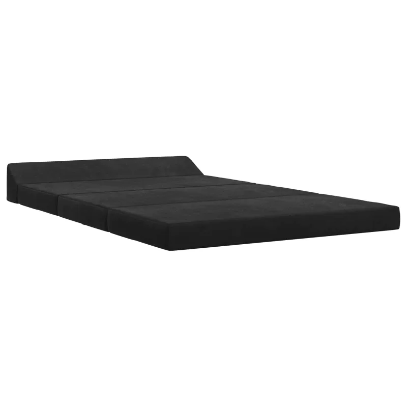 Sulankstomas Sofos Lova Juoda 120 x 60 x 49 cm Audinys