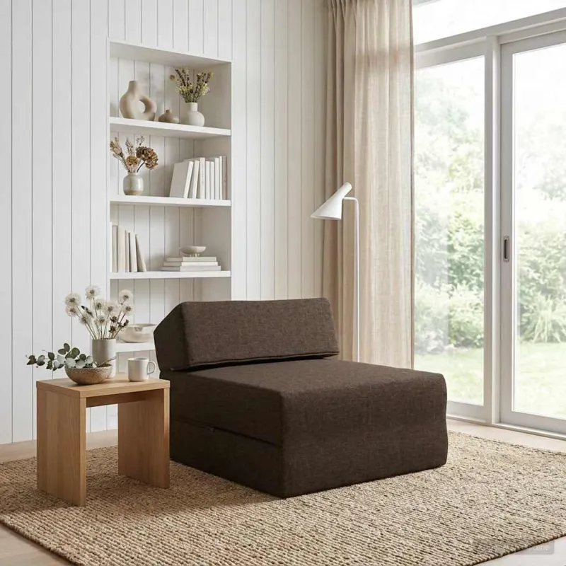 Sulankstomas Sofos Lova Taupe 60 x 70 x 41 cm Audinys