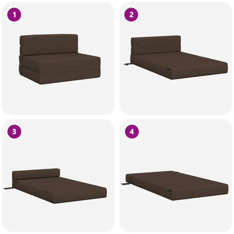 Sulankstomas Sofos Lova Taupe 70 x 72 x 60 cm Audinys