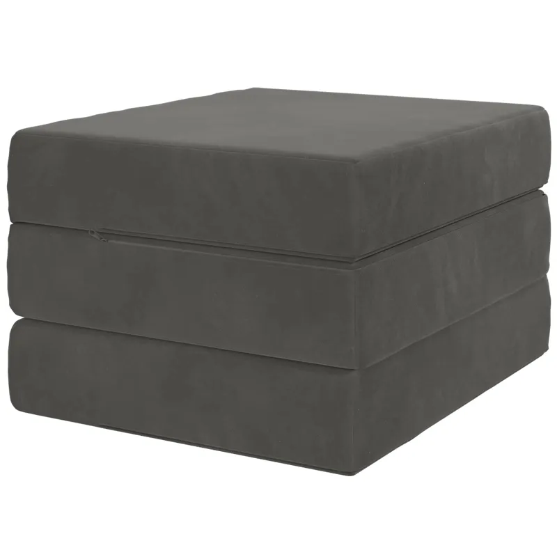 Sulankstomas Sofos Lova 90 x 63 x 45 cm Tamsiai pilka