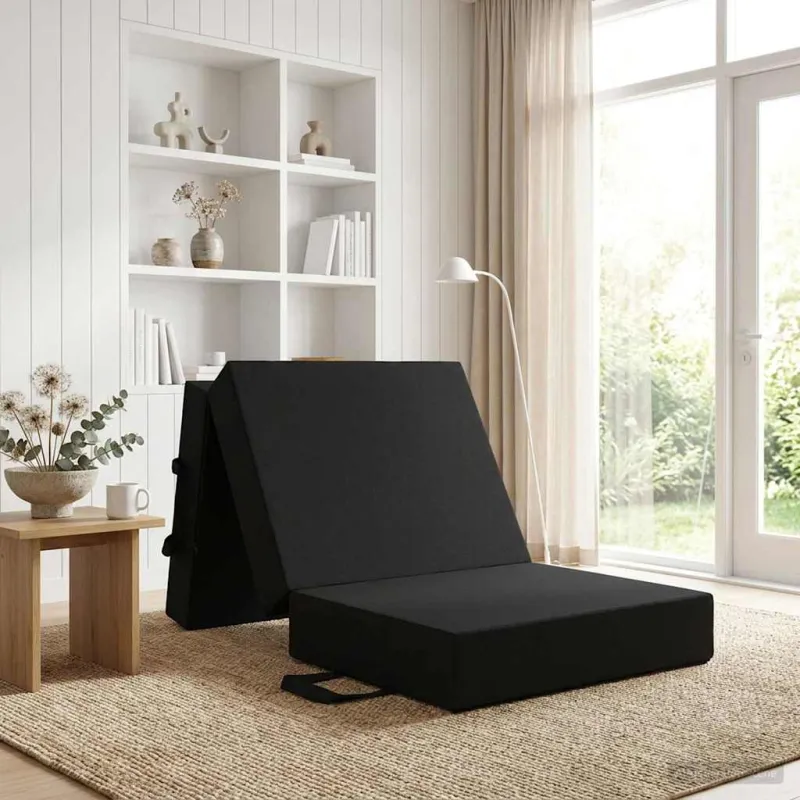 Sulankstomas Sofos Lova 75 x 67 x 45 cm Juoda