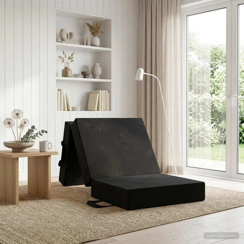 Sulankstomas Sofos Lova 75 x 67 x 45 cm Juoda