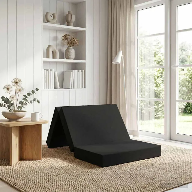 Sulankstomas Sofos Lova 90 x 67 x 45 cm Juoda