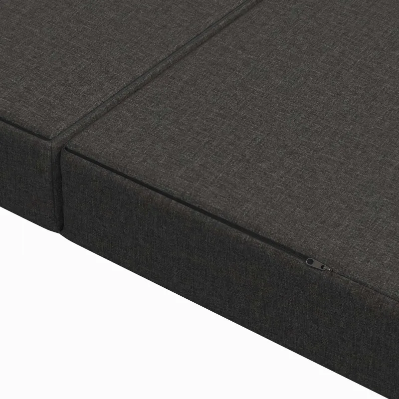 Sulankstomas Sofos Lova 120 x 67 x 45 cm Tamsiai pilka