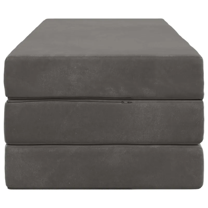 Sulankstomas Sofos Lova 120 x 67 x 45 cm Tamsiai pilka