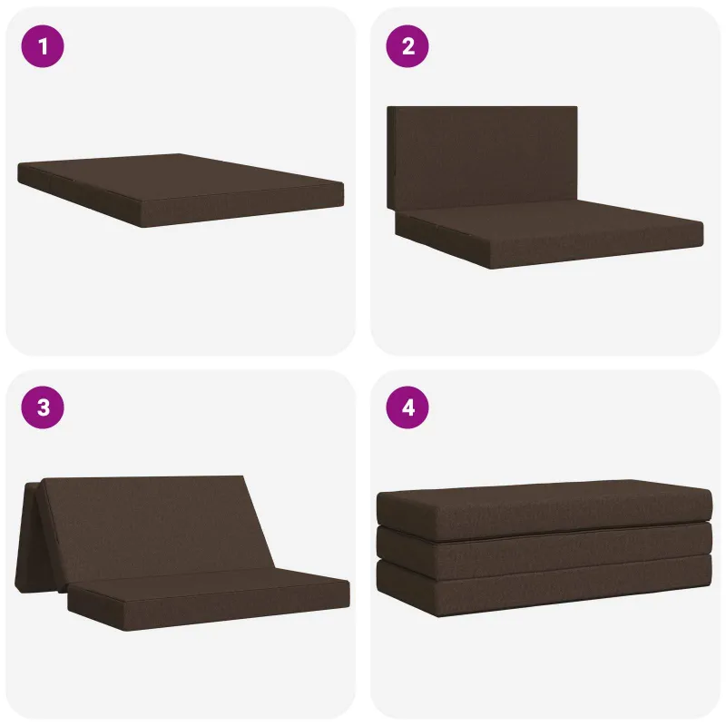 Sulankstomas Sofos Lova 140 x 67 x 45 cm Taupe