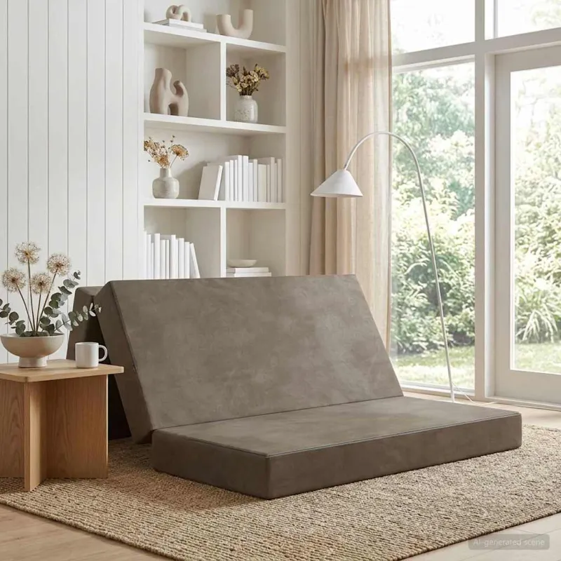 Sulankstomas Sofos Lova 140 x 67 x 45 cm Šviesiai pilka