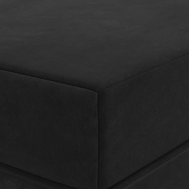 Sulankstomas Sofos Lova 140 x 67 x 45 cm Juoda