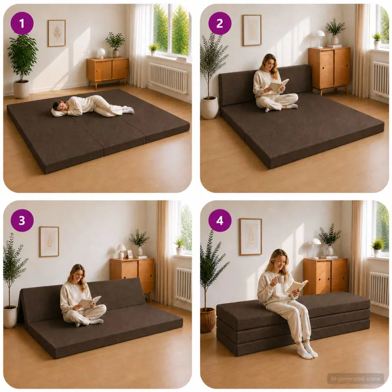 Sulankstomas Sofos Lova 180 x 67 x 45 cm Taupe