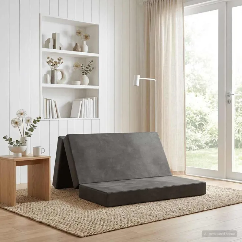 Sulankstomas Sofos Lova 180 x 67 x 45 cm Šviesiai pilka