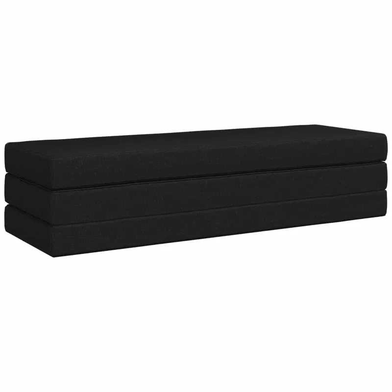 Sulankstomas Sofos Lova 200 x 67 x 45 cm Juoda