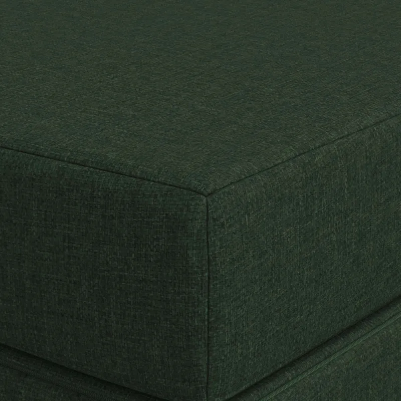 Sulankstomas Sofos Lova 200 x 67 x 45 cm Tamsiai žalia
