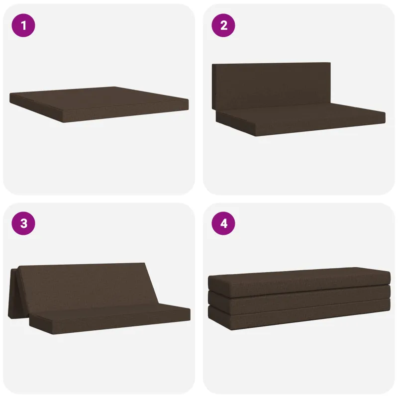 Sulankstomas Sofos Lova 200 x 67 x 45 cm Taupe