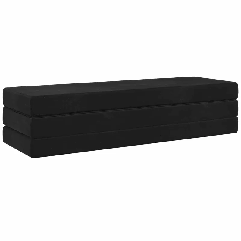 Sulankstomas Sofos Lova 200 x 67 x 45 cm Juoda