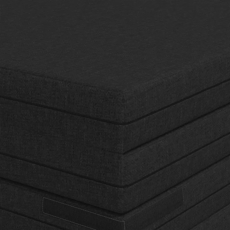 Sulankstomas Sofos Lova 140 x 67 x 45 cm Juoda