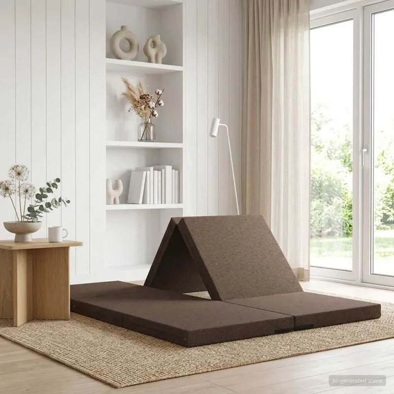 Sulankstomas Sofos Lova 140 x 67 x 45 cm Taupe