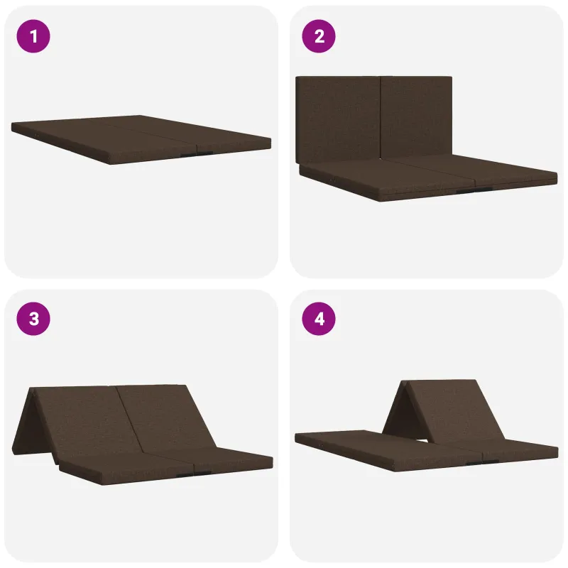 Sulankstomas Sofos Lova 140 x 67 x 45 cm Taupe