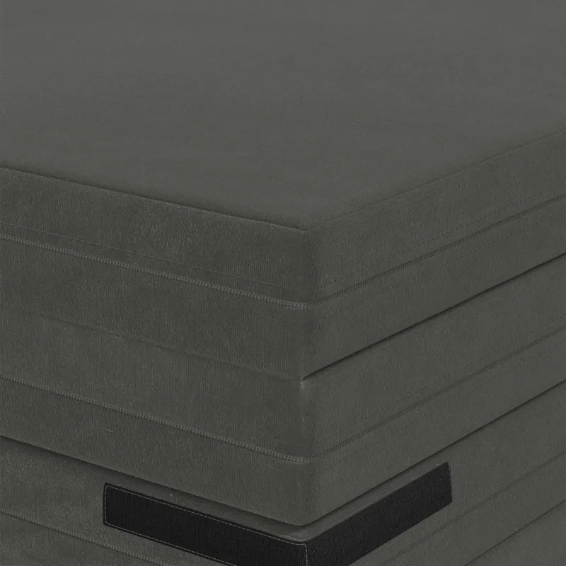 Sulankstomas Sofos Lova 140 x 67 x 45 cm Tamsiai pilka