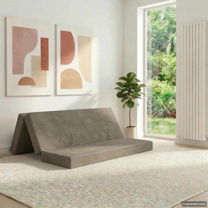 Sulankstomas Sofos Lova 160 x 67 x 45 cm Šviesiai pilka